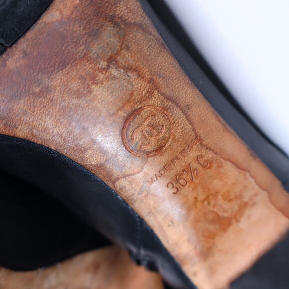 CHANEL Classic Leather Ankle Booties Black Suede Blocked Heel Women's 36.5C/US 6 - Picture 8 of 10